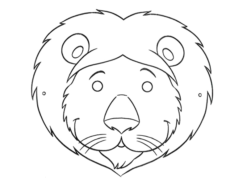 zoo animal masks coloring pages - photo #13