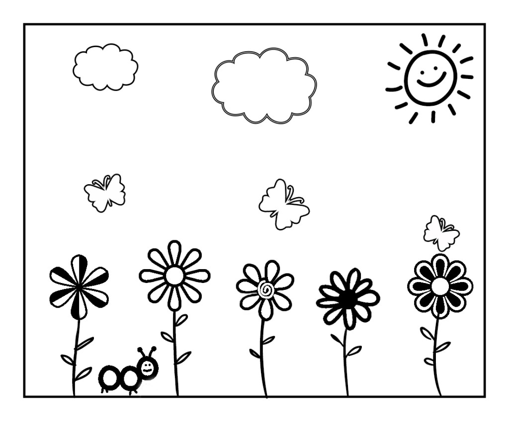 spring coloring page