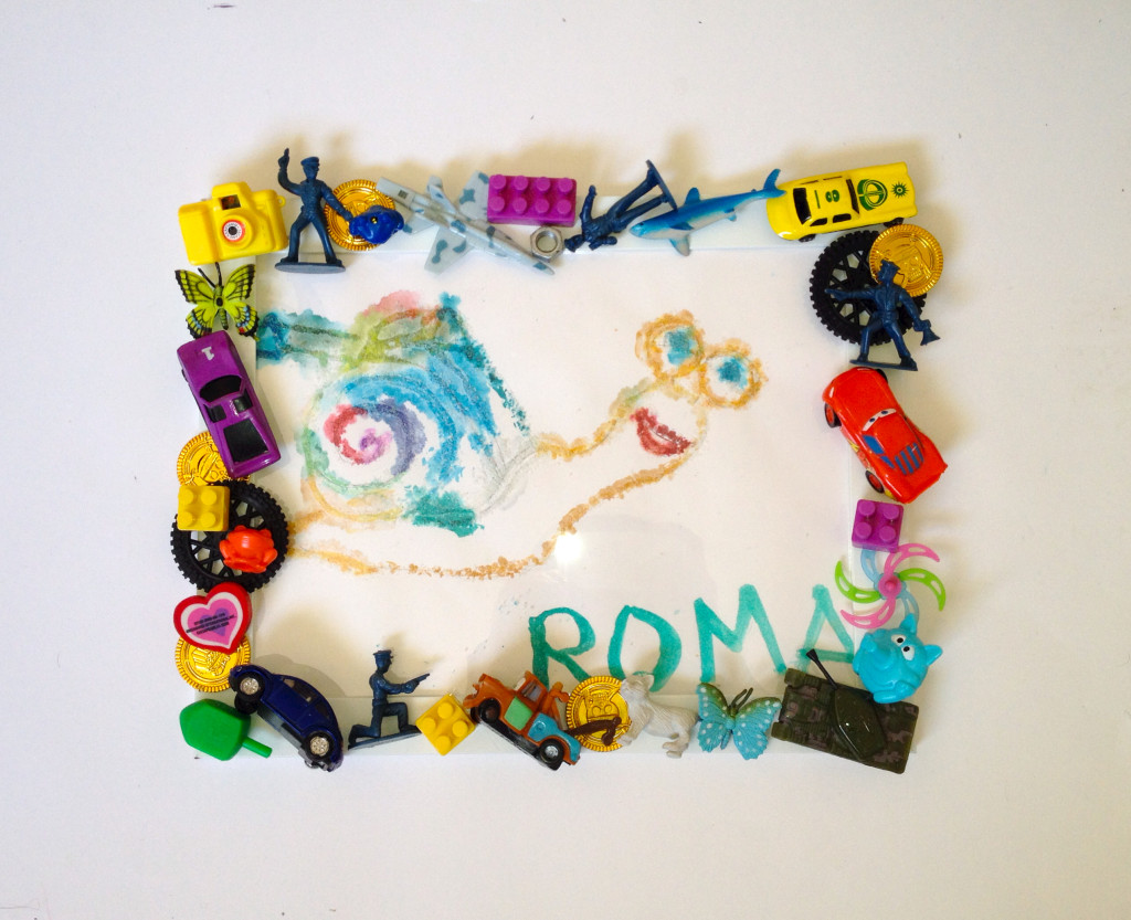 recycled toys frame