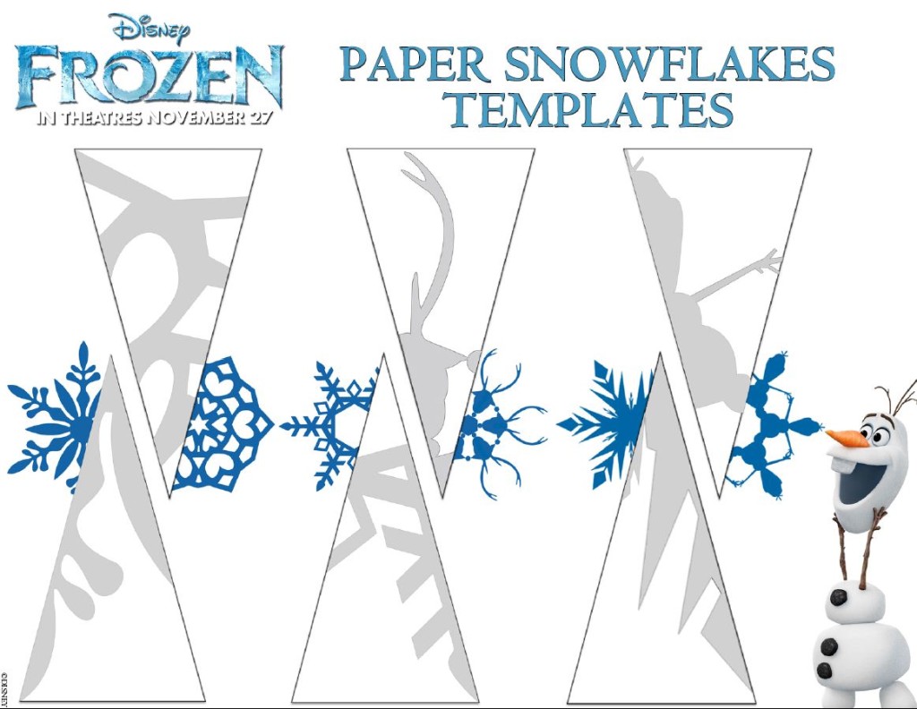 Frozen-paper-snowflakes