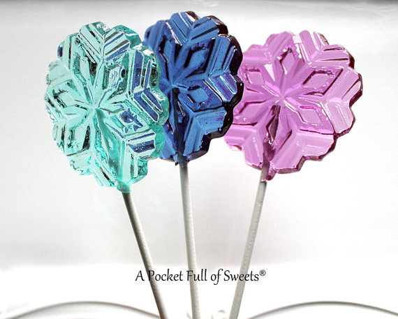 snowflake lolipops