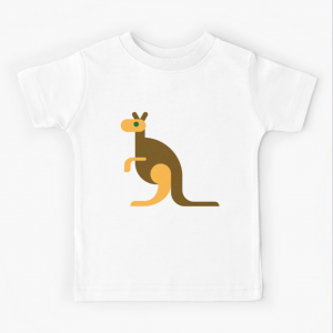 Cute Hopping Kangaroo Kids T-Shirt