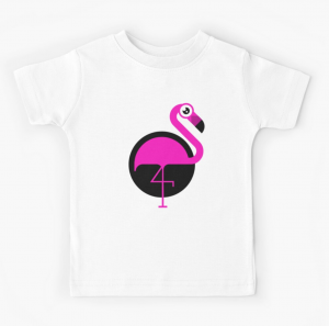 Cute Pink Flamingo Kids T-Shirt