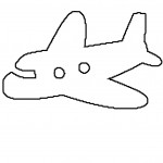 plane coloring page